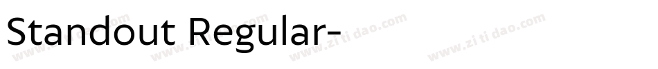 Standout Regular字体转换